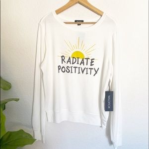WILDFOX Pullover Radiate Positivity Sweater L NWT
